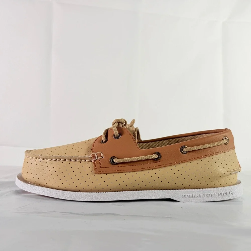 Sperry A/O Resort Perf Off White Men's Boat Shoes Size 10.5 M STS24814